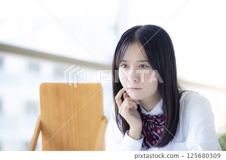 Beauty image of high school girls Beauty image of high school girls 125680309