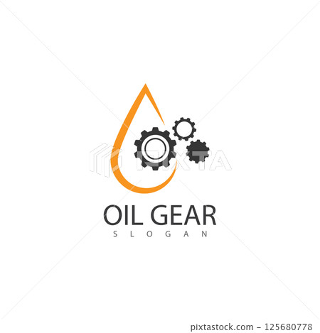 oil gear automotive machine motor repair logo vector 125680778