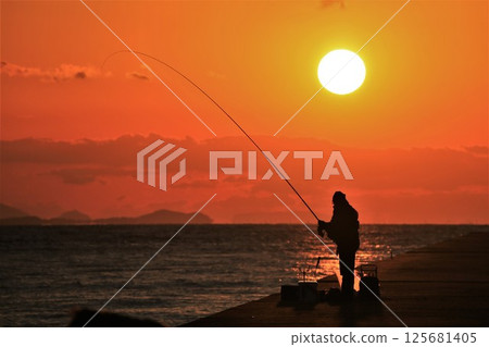 Fisherman in the Sunset Fisherman in the Sunset 125681405