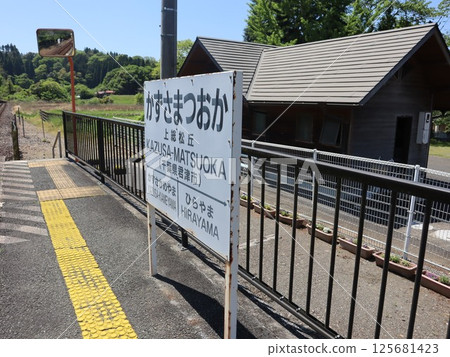久留裡線上總松岡車站的站牌 125681423