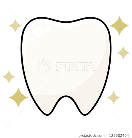Vector illustration of a healthy tooth without cavities Vector illustration of a healthy tooth without cavities 125682404