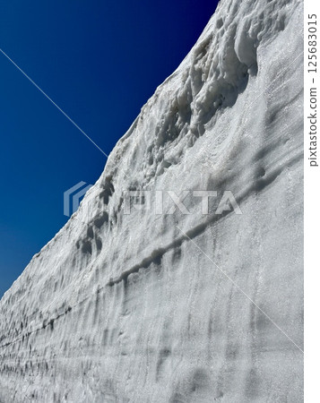 夏季道路剛通車的石峠_雪牆_黃金周 125683015