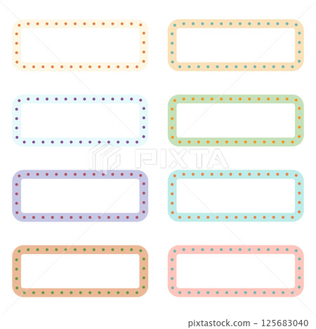A Set of Rectangular Dotted Line Labels 125683040