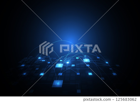 Blockchain digital technology design concept. Decentralized network. Big data design. Vector illustration Blockchain digital technology design concept. Decentralized network. Big data design. Vector illustration 125683062