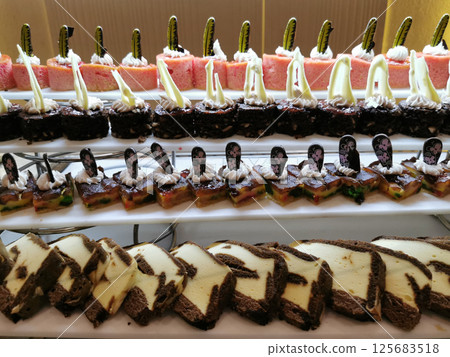 Egypt desserts as nice food background Egypt desserts as nice food background 125683518