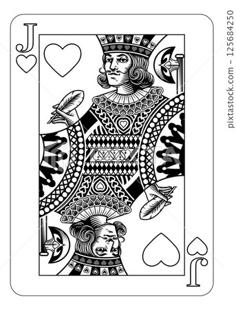 Jack of Hearts Design from Deck of Playing Cards 125684250
