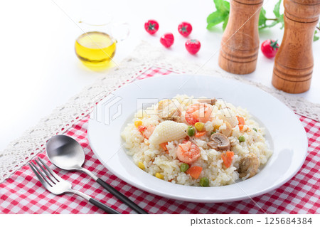 Seafood pilaf Seafood pilaf 125684384