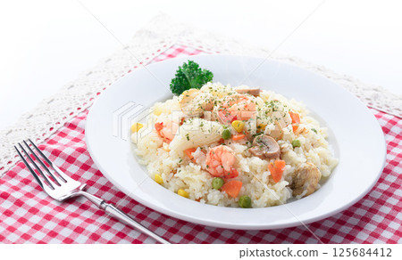Seafood pilaf Seafood pilaf 125684412