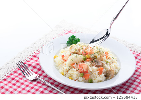 Seafood pilaf Seafood pilaf 125684415