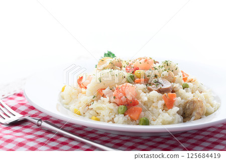 Seafood pilaf Seafood pilaf 125684419