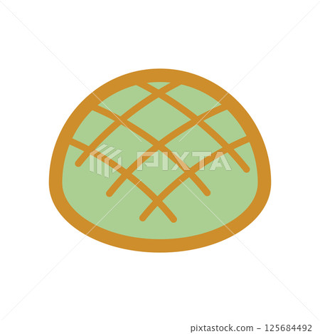 甜瓜麵包圖示說明 甜瓜麵包圖示說明 125684492