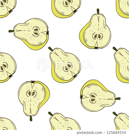 Pattern for textile or kitchen in hand draw style. Seamless pattern 125684554