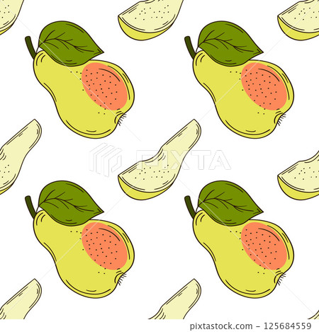 Pattern for textile or kitchen in hand draw style. Seamless pattern Pattern for textile or kitchen in hand draw style. Seamless pattern 125684559
