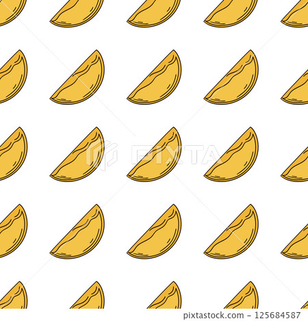 Pattern for textile or kitchen in hand draw style. Seamless pattern Pattern for textile or kitchen in hand draw style. Seamless pattern 125684587