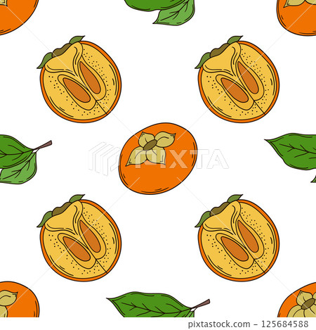 Pattern for textile or kitchen in hand draw style. Seamless pattern 125684588