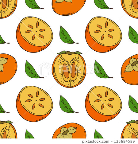 Pattern for textile or kitchen in hand draw style. Seamless pattern Pattern for textile or kitchen in hand draw style. Seamless pattern 125684589