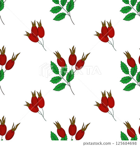 Pattern for textile or kitchen in hand draw style. Seamless pattern Pattern for textile or kitchen in hand draw style. Seamless pattern 125684698