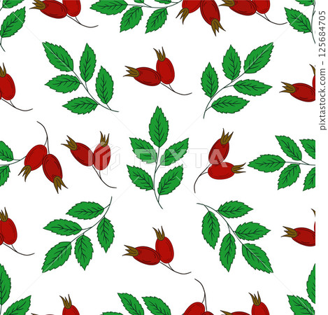 Pattern for textile or kitchen in hand draw style. Seamless pattern Pattern for textile or kitchen in hand draw style. Seamless pattern 125684705