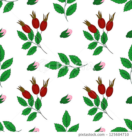 Pattern for textile or kitchen in hand draw style. Seamless pattern 125684710