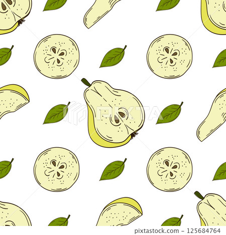 Pattern for textile or kitchen in hand draw style. Seamless pattern Pattern for textile or kitchen in hand draw style. Seamless pattern 125684764