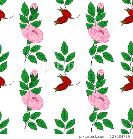 Pattern for textile or kitchen in hand draw style. Seamless pattern Pattern for textile or kitchen in hand draw style. Seamless pattern 125684789