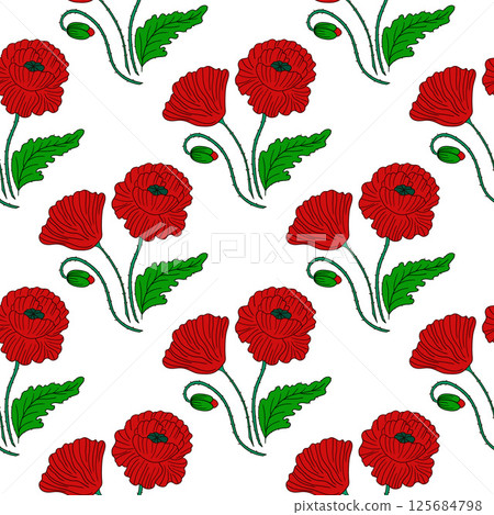 Pattern for textile or kitchen in hand draw style. Seamless pattern 125684798
