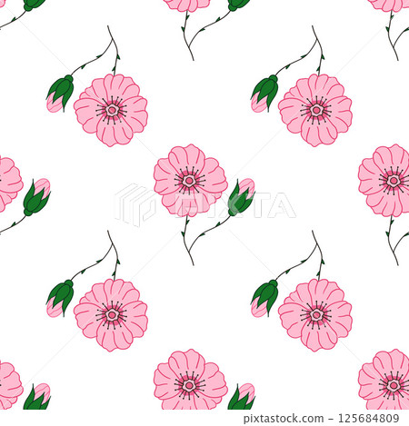 Pattern for textile or kitchen in hand draw style. Seamless pattern Pattern for textile or kitchen in hand draw style. Seamless pattern 125684809