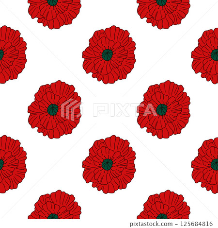 Pattern for textile or kitchen in hand draw style. Seamless pattern 125684816