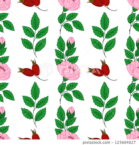 Pattern for textile or kitchen in hand draw style. Seamless pattern 125684827