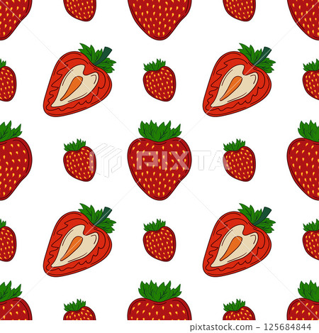 Pattern for textile or kitchen in hand draw style. Seamless pattern Pattern for textile or kitchen in hand draw style. Seamless pattern 125684844