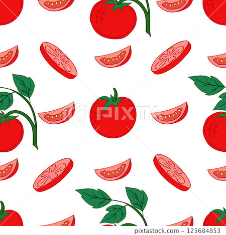 Pattern for textile or kitchen in hand draw style. Seamless pattern Pattern for textile or kitchen in hand draw style. Seamless pattern 125684853