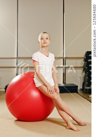 gymnast girl on the ball gymnast girl on the ball 125684880