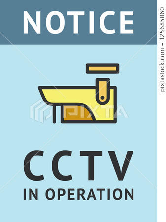 CCTV banner, video surveillance poster, security camera icon, vector illustration 125685060