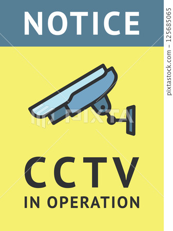 CCTV banner, video surveillance poster, security camera icon, vector illustration CCTV banner, video surveillance poster, security camera icon, vector illustration 125685065