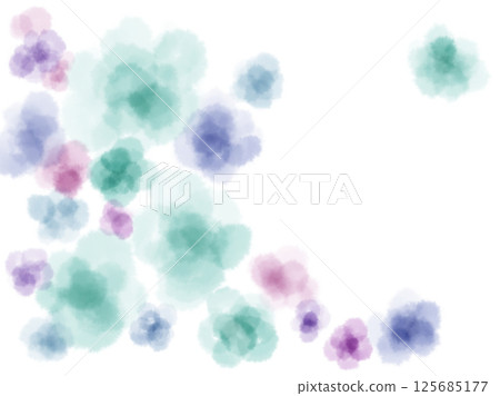 色彩鮮豔的平靜花卉水彩背景圖 125685177