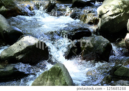 Stream water flow 125685288
