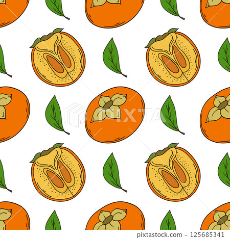 Pattern for textile or kitchen in hand draw style. Seamless pattern 125685341