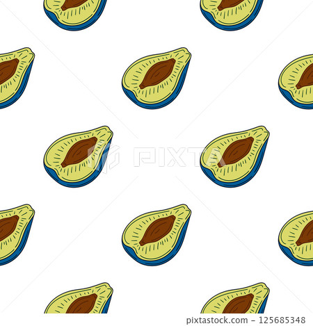 Pattern for textile or kitchen in hand draw style. Seamless pattern Pattern for textile or kitchen in hand draw style. Seamless pattern 125685348