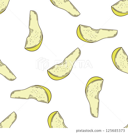Pattern for textile or kitchen in hand draw style. Seamless pattern Pattern for textile or kitchen in hand draw style. Seamless pattern 125685373