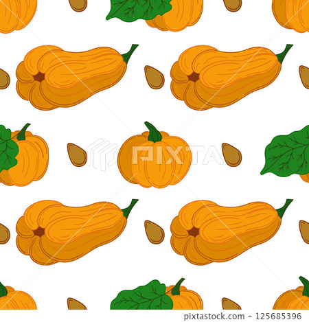 Pattern for textile or kitchen in hand draw style. Seamless pattern 125685396
