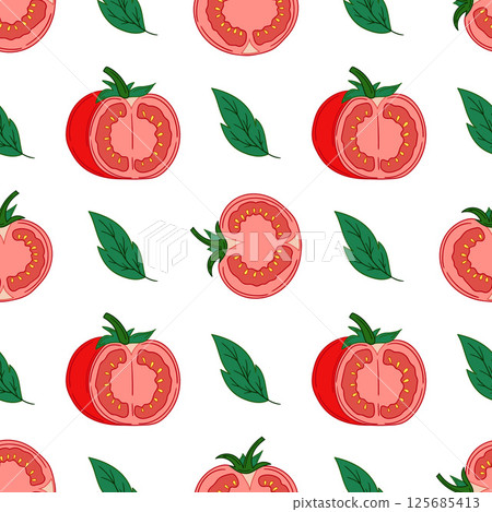Pattern for textile or kitchen in hand draw style. Seamless pattern 125685413