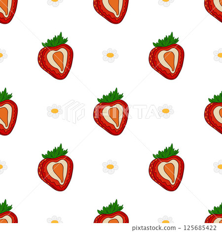 Pattern for textile or kitchen in hand draw style. Seamless pattern Pattern for textile or kitchen in hand draw style. Seamless pattern 125685422