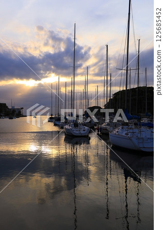 油壺碼頭的夜景 125685452