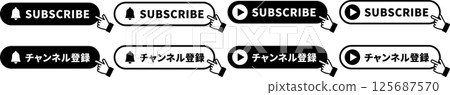 Subscribe button icon round hand Subscribe button icon round hand 125687570
