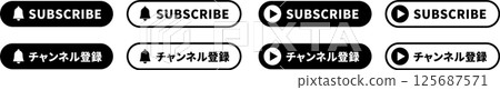 Subscribe button icon circle Subscribe button icon circle 125687571