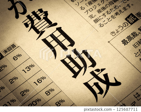 News headline with "Cost Subsidy" News headline with "Cost Subsidy" 125687711