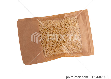 dry couscous isolated on white 125687908