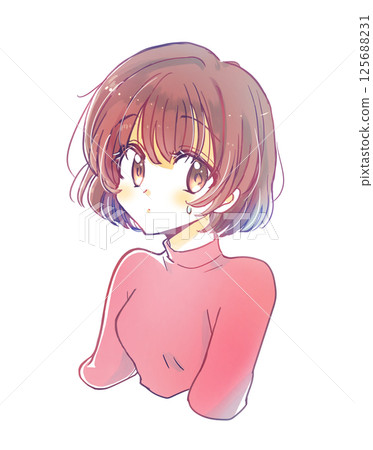 Bob-cut woman in trouble 125688231