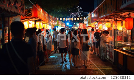 Image of a crowded summer festival 125688311