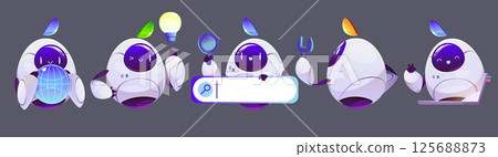 Chatbot AI assistant set 125688873